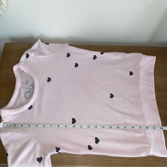 Chaser Super Soft Pink Tiny Hearts Long Sleeve Pullover Sweater Top - Picture 7 of 9